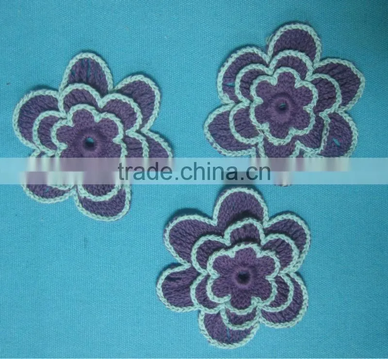 cotton crochet flower pattern patches