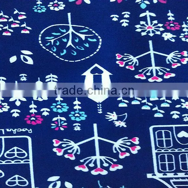 colorful printed cotton poplin textile fabric for ladies shirt