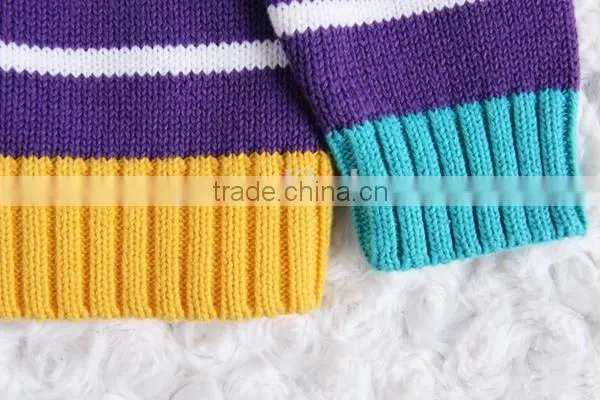 High quality kids winter sweater boys stripe cardigan