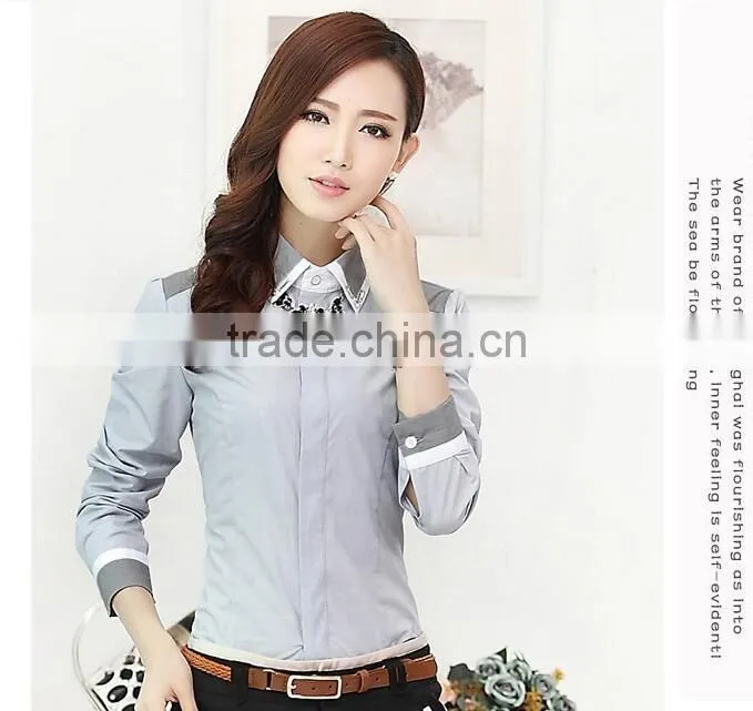 wholesale EXW price ladies blouses and tops ladies formal shirts patterns