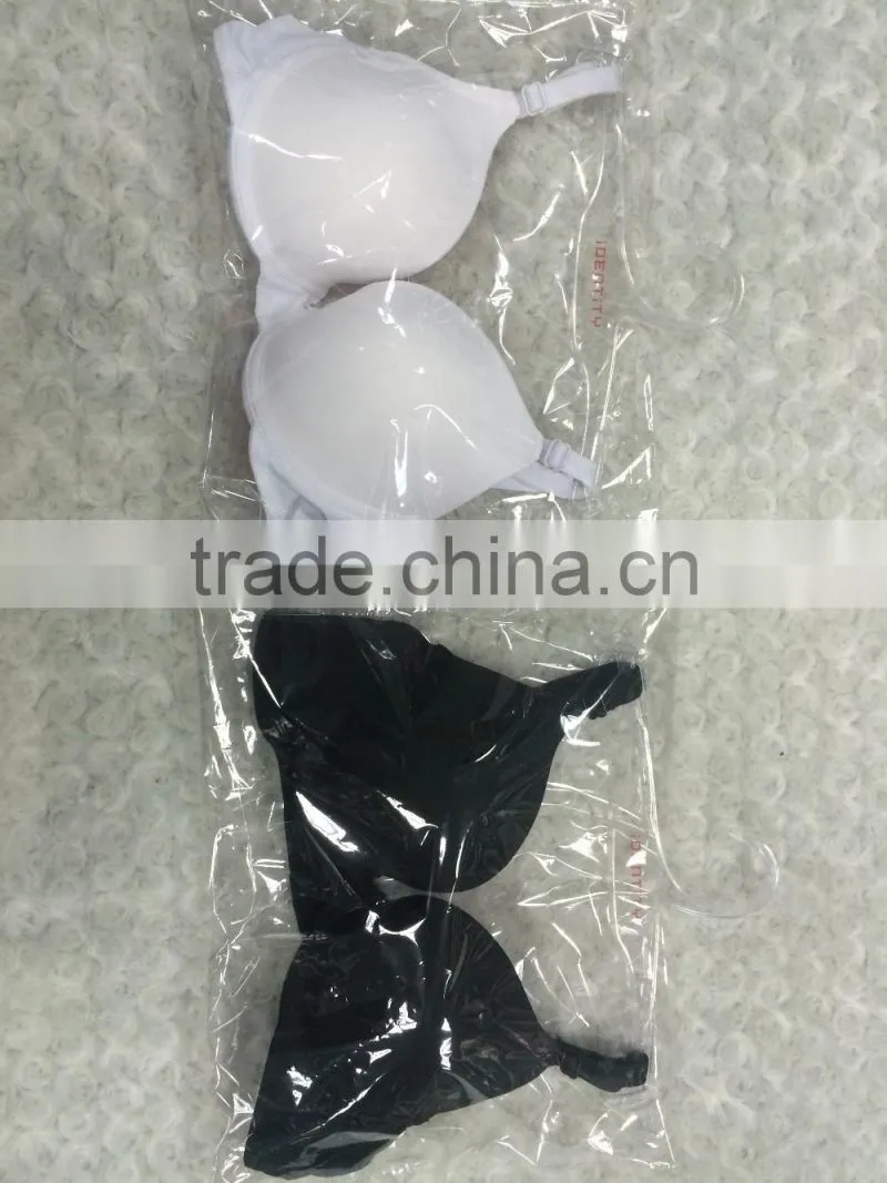 Soft padded bra with extra cotton plain dyed underwear bra and panty sets