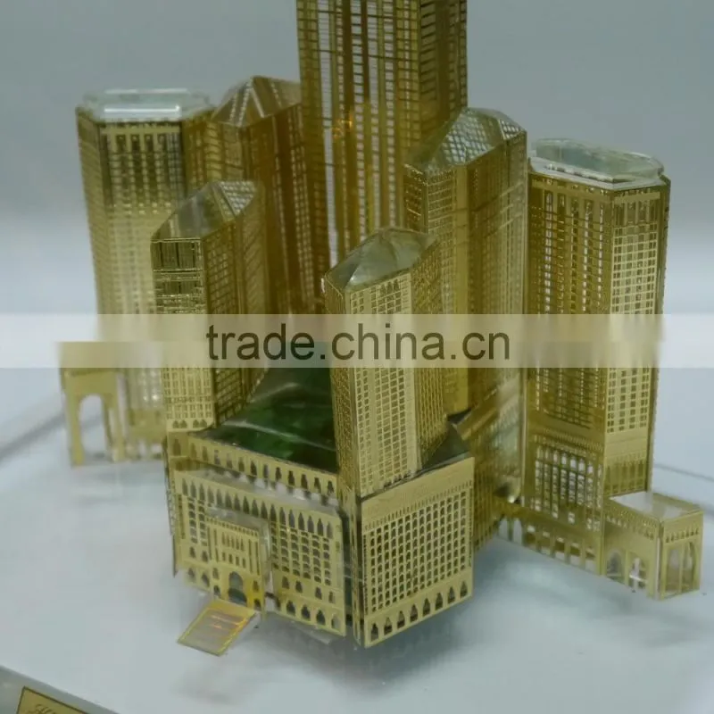 Famous Crystal Makkah Royal Clock Building For Souvenir gift