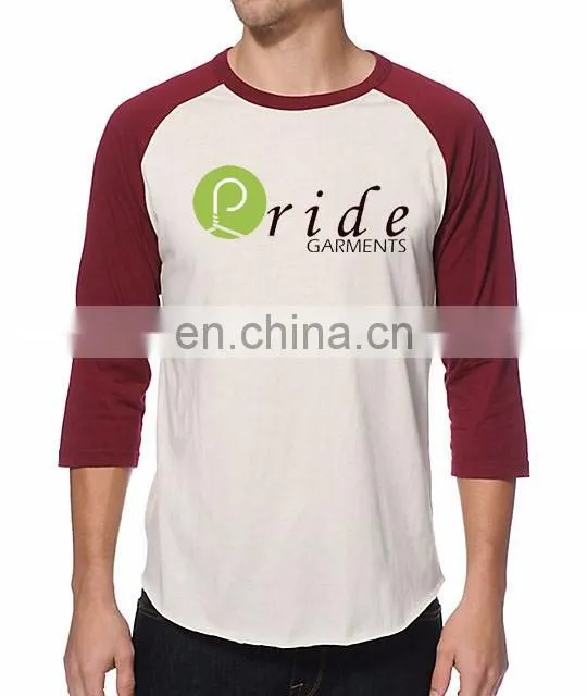 Custom Mens 3/4 Sleeve Baseball T Shirt-Custom baseball t-shirt 100% polyester-Men Baseball Anti-wrinkle t-shirt