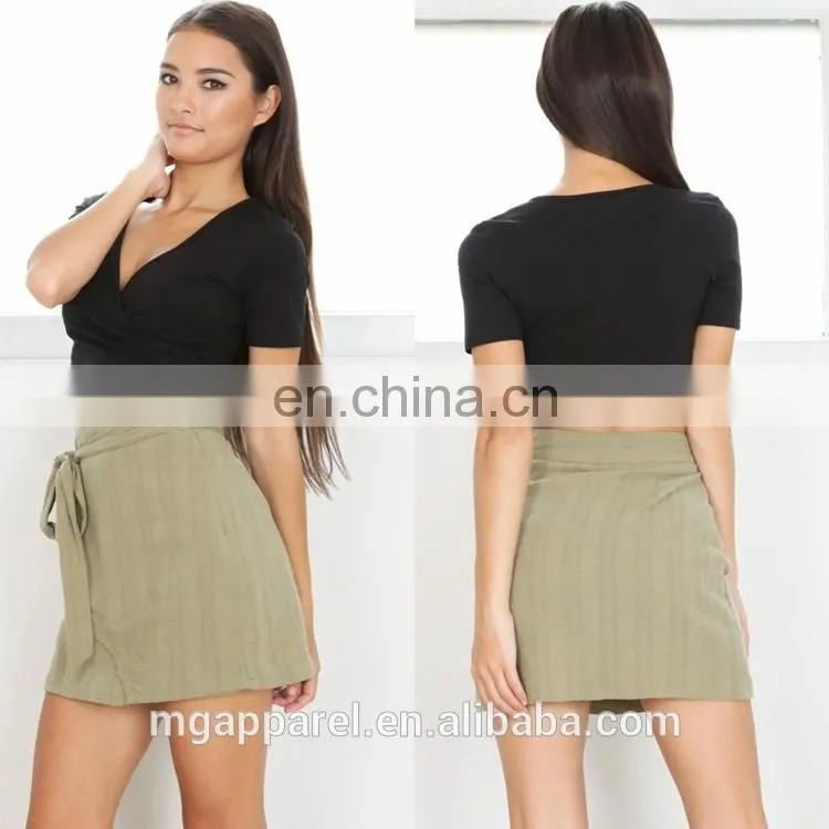 Plain crop tops wholesale custom ladies black sexy crop tops
