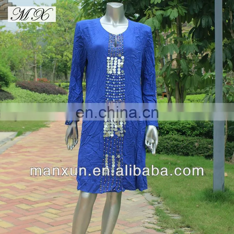 Islamic women clothing abaya kaftan 2015 with Sequins and Hot Drilling