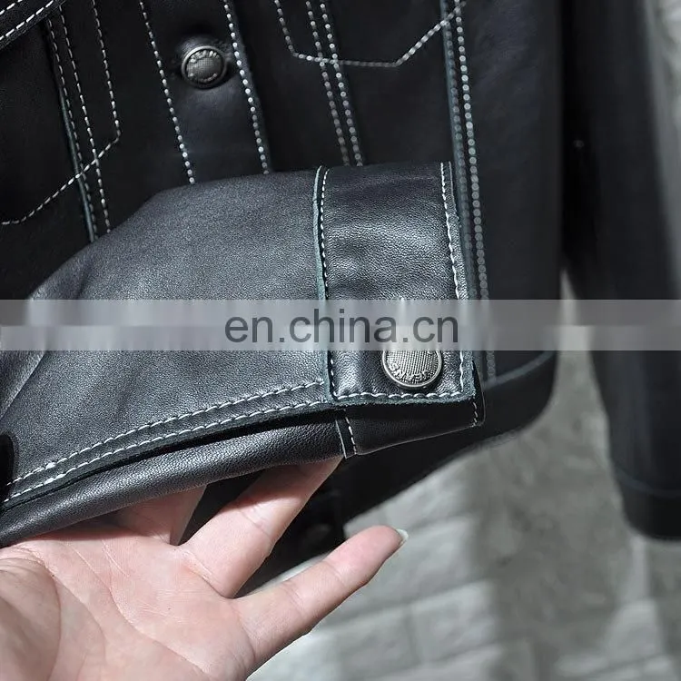 Fashionable Wholesale Women Real Leather Jacket for Ladies Cheap Leather Jackets