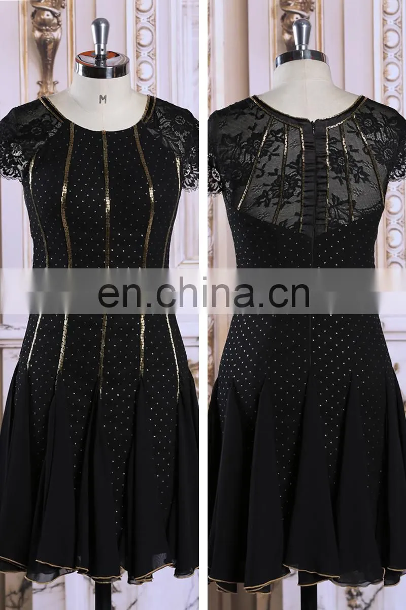 Fantasy fashion slim black dress