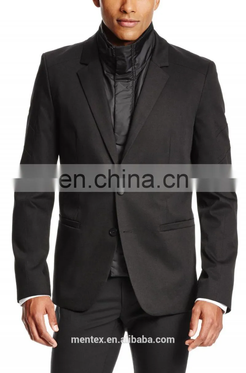Slim Fit, Stretch Cotton Jacket with Detachable Inlay