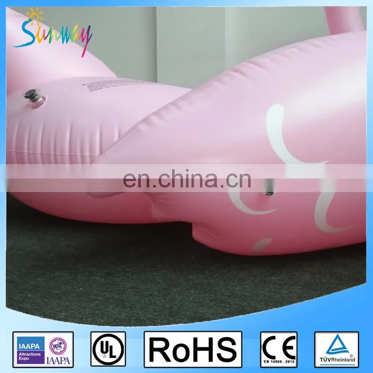 EN71 6p Eco-friendly PVC Giant Pink Inflatable Flamingo Swimming Water Pool Float