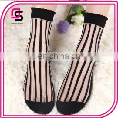 In stock lady summer glass low cut out boat socks,lace crystal short stockings
