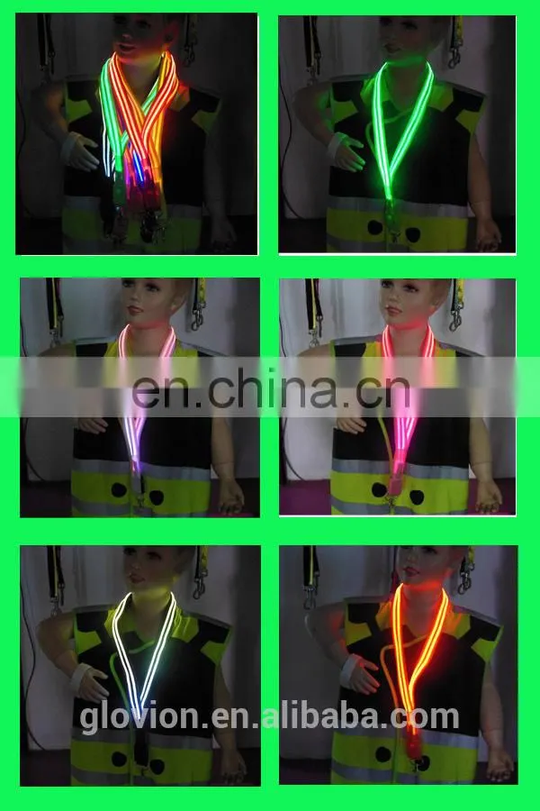 New Design fashionable double optical fiber LED lanyard