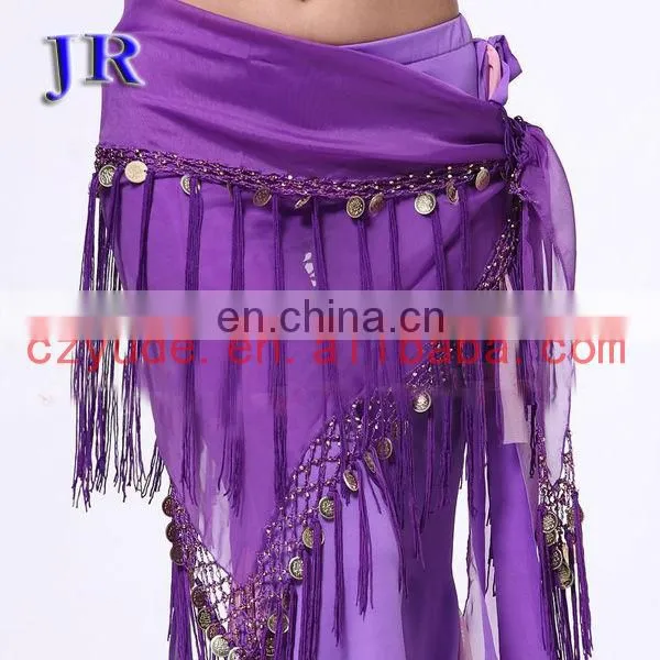 Tribal tassel Belly dance hip scarf belt with coins for women Y-2017#