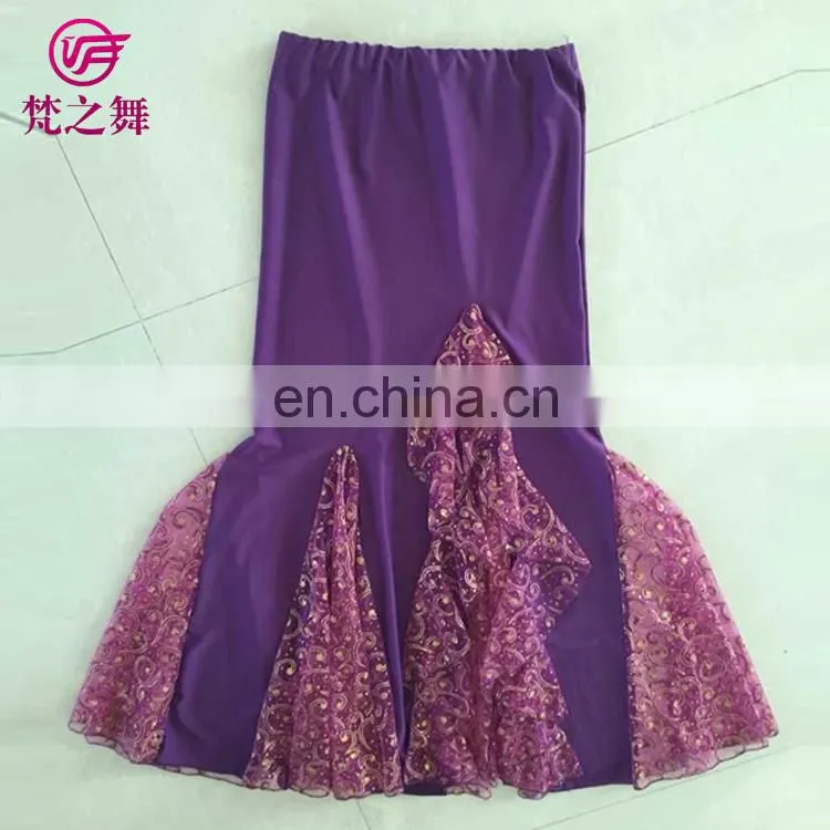 Q-6036# High lace and milk silk long sexy belly dance dress for sale