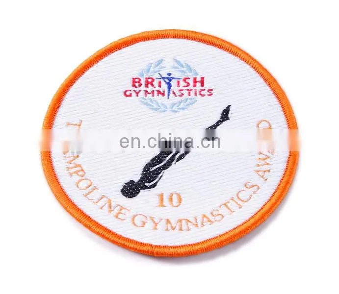 Wholesale school uniform woven badge patch/Custom Garment Woven Patch Label
