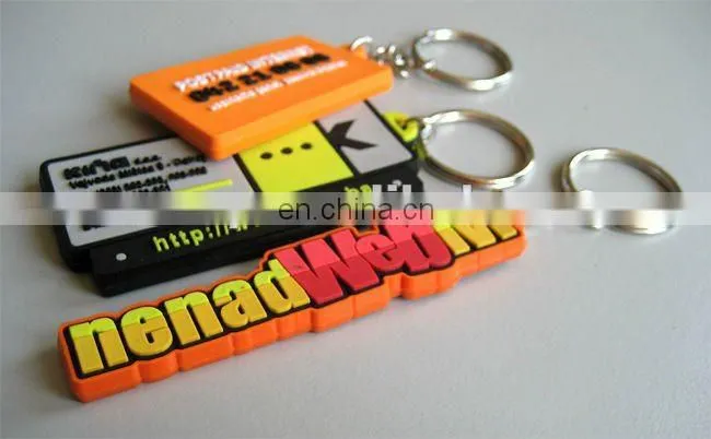 Promotion Cheap Soft 3d PVC Keychain rubber keyring