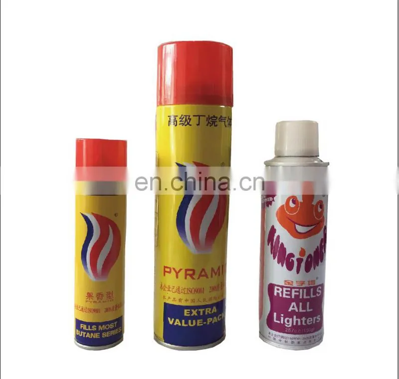 Very good quality universal butane gas bottle and butane gas for lighters made in china