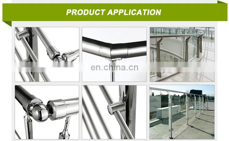 Stainless steel outdoor stairs wooden glass balcony railing