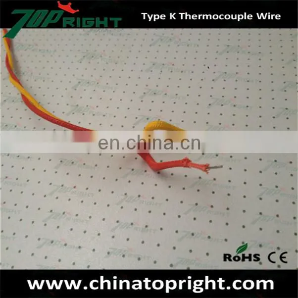 red yellow Type K thermocouple wire