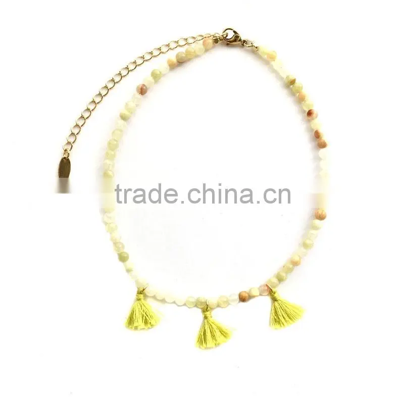 DC03-25 New arrival bead jewellery bead chain necklaces designs custom logo necklaces