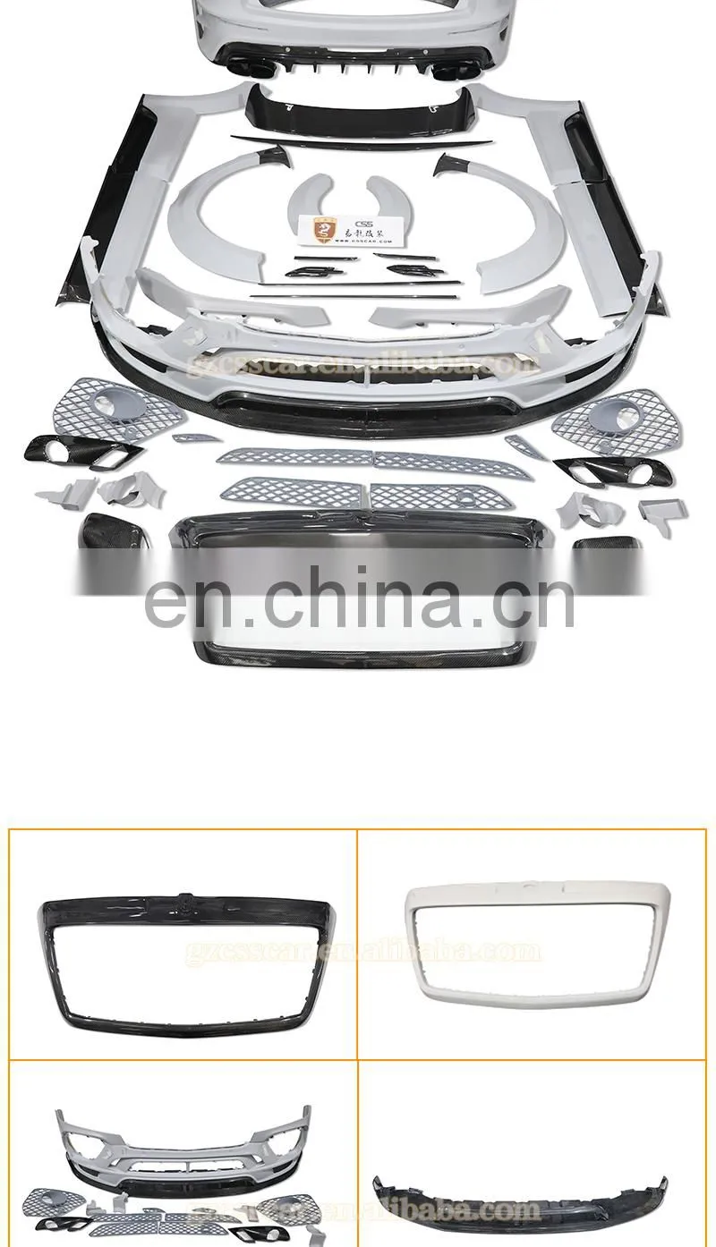 Good fitment Mansry carbon fiber car bumper body kit for bentley bentayga