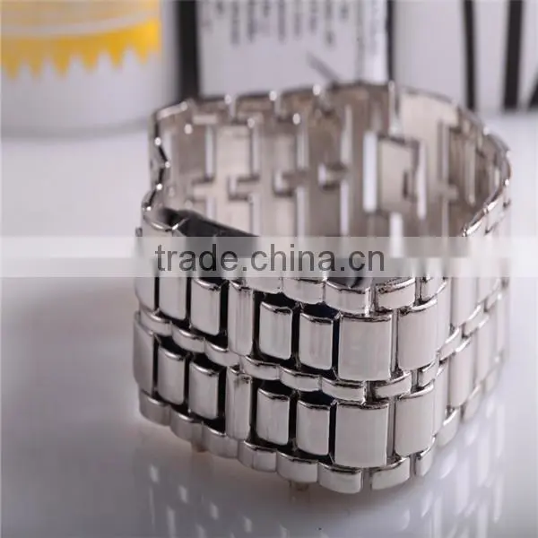 Excellent design analog digital watch metal