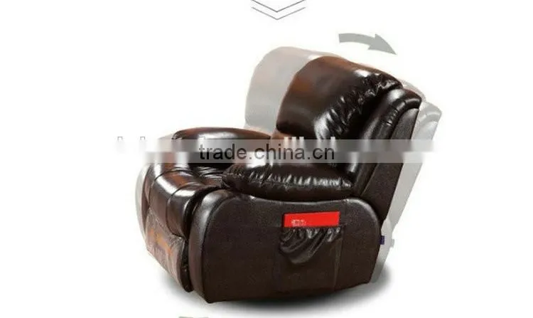 Hot Sale Black Leather Living Room Furniture Relaxing Sofa