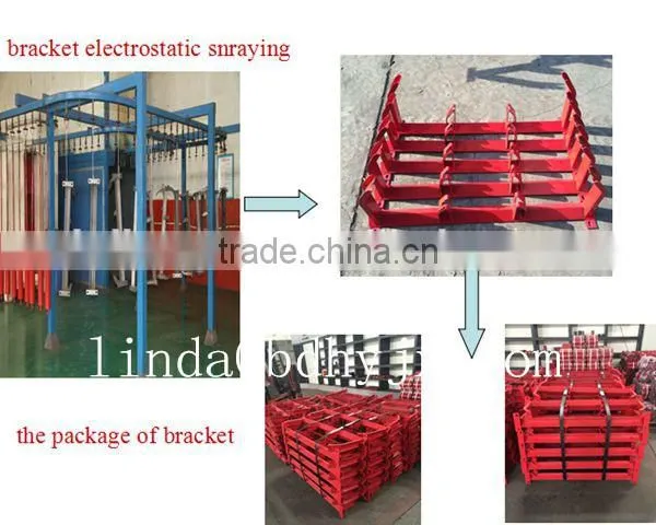 35 degree heavy duty angle steel metal conveyor bracket for conveyor roller support roller conveyor