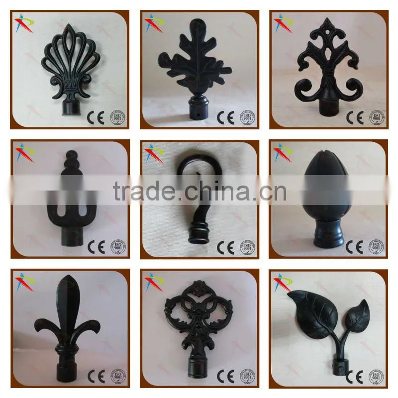 Good quality curtain rod end cap of metal curtain rod