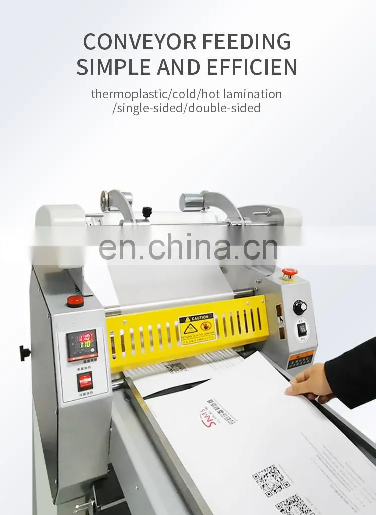Hot Sale Automatic Conveyor Belt Feeding Hot Laminating Machine With Anti-Curling Function