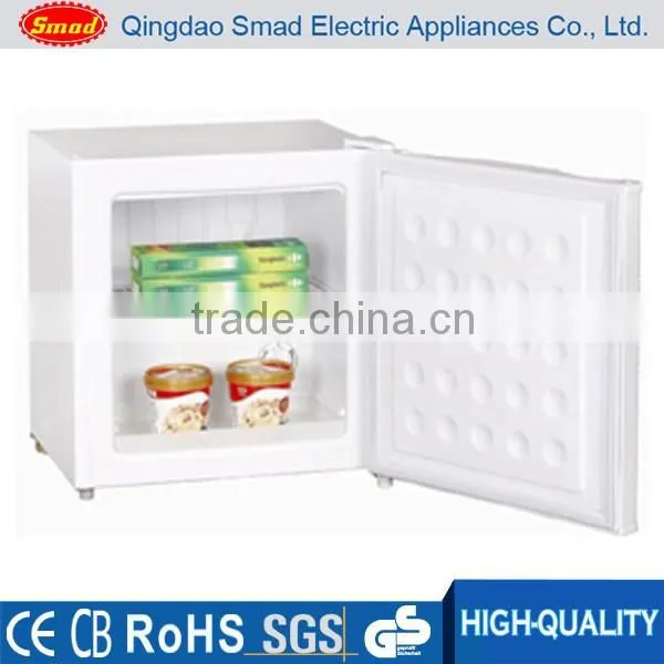 Sliding curved glass door small size display chest freezer