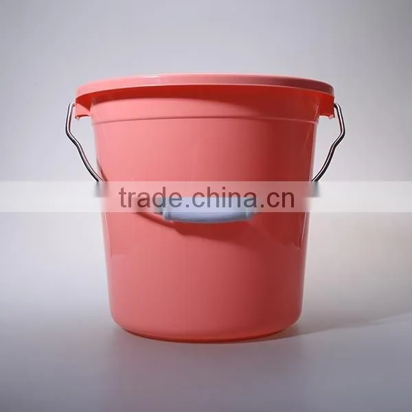 Cheap cylindrical shaped Plastic Bucket with Handle