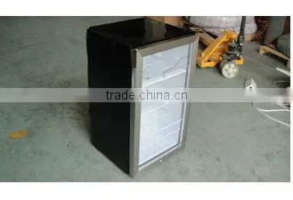 ETL, CE, RoHS,SAA certificated Single glass door mini refrigerator showcase,display cooler