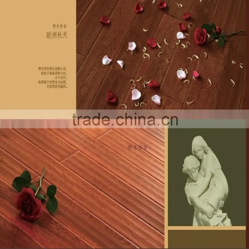 Poplar Antique Engineered Solid Wood Flooring Durable and easy to care