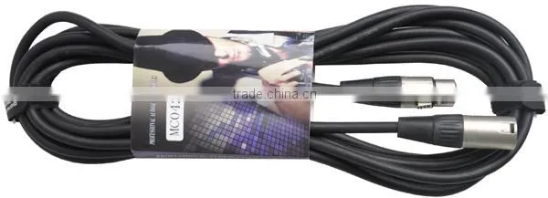 10FT XLR Male To XLR Female High Grade Low Noise Microphone Cable With Black PVC MC042-10FT
