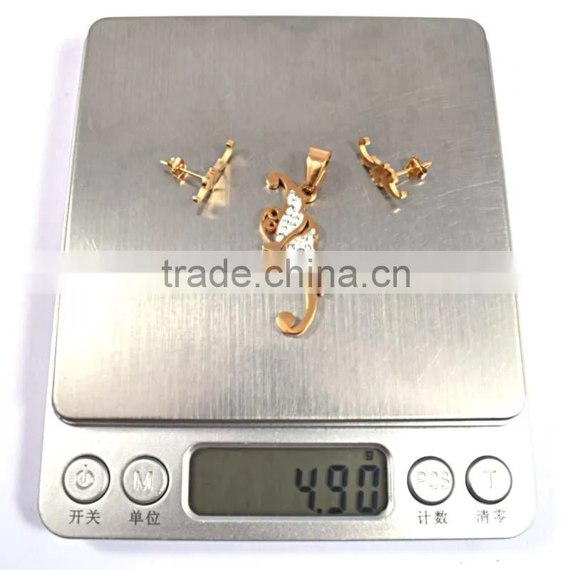 German Stainless Steel Jewelry Gold Plated Fashion Jewelry Sets
