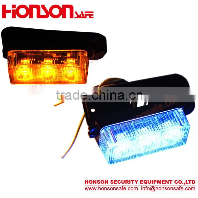 Amber Blue LED Emergency Grille Vehicle Warning Surface Mount Light HF-134
