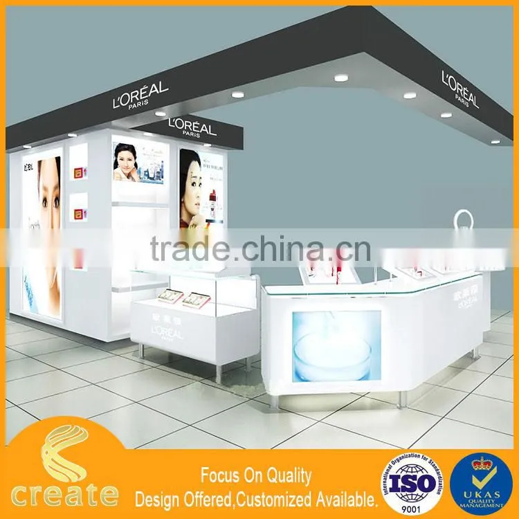 China factory cosmetic shop showcase display cabinet
