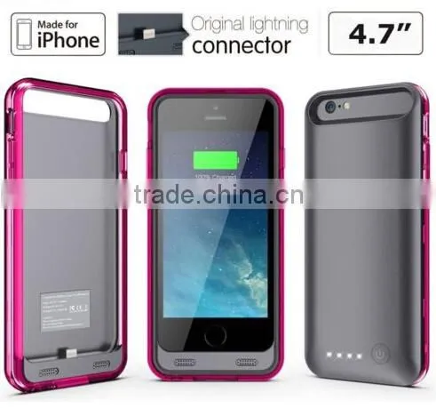 3200mah power case backup charger for I-phone 6 with MFI approval