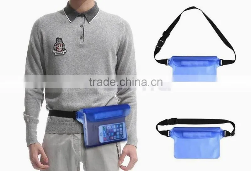 215*150mm Waterproof Big Waist Bag for iphone 6 6plus 5s 5c galaxy note2/3/4 s4 s5 underwater sports bag
