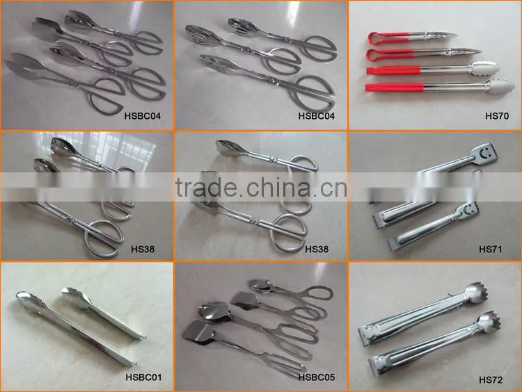 HSBC04 Stainless Steel Scissors Shape Food Tongs