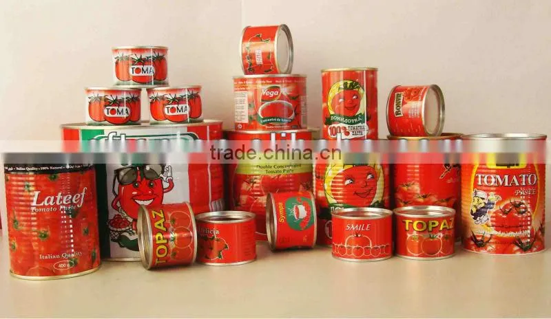 tinned and plastic packed canned tomato ketchup