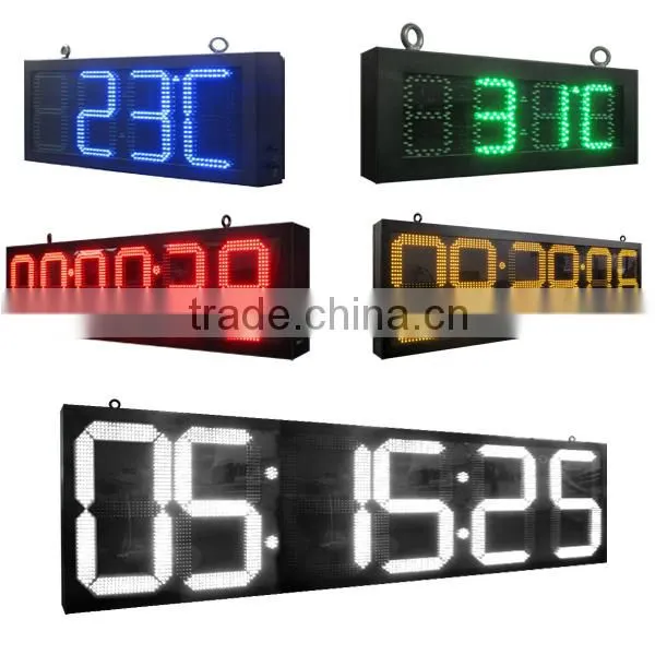 China wholesale competitive price temperature and GPS LED Clock with 2 years warranty