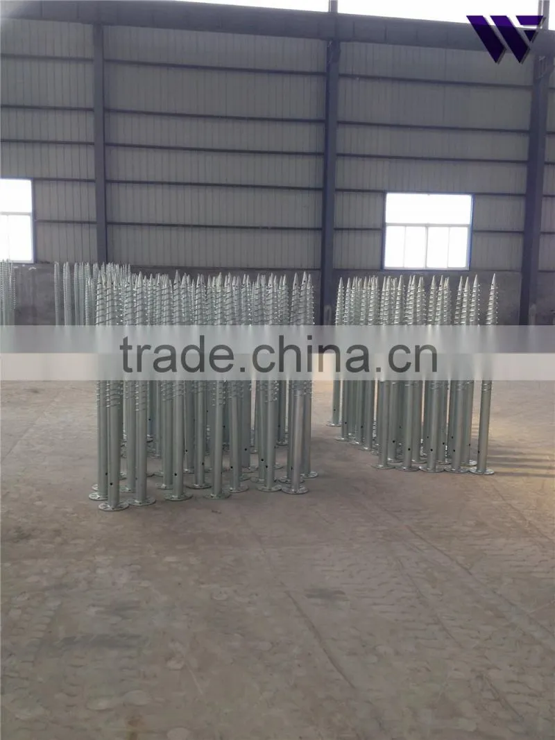 Solar panel hot dipped galcanized ground screw anchor