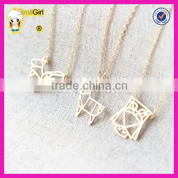 Hot two-tone sterling silver necklace yellow gold inspirational pendant necklace