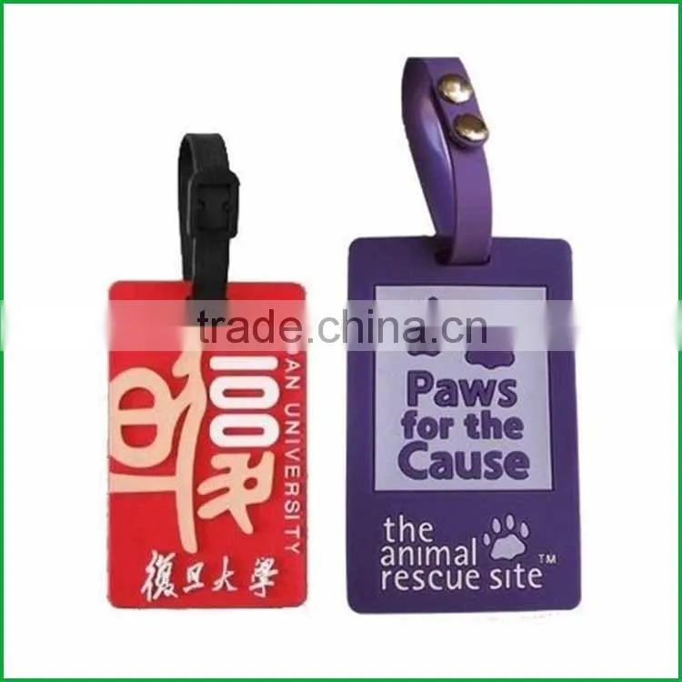 Cute soft pvc airplane luggage tag for tourist gift