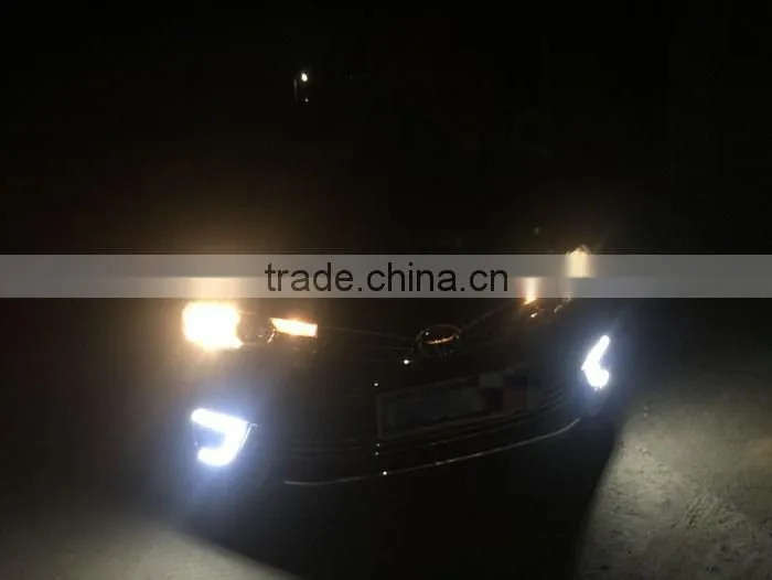 New arrived! 2014-2015 TOYOTA COROLLA GUIDE LIGHT LED DAYTIME RUNNING LIGHT LED DRL FOR COROLLA FOG LAMP WITH TURN SIGNAL