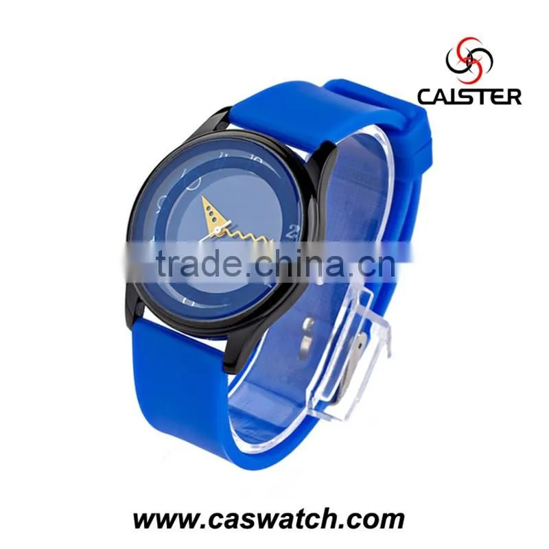 Fashional alloy case sport style silicone watch for lady