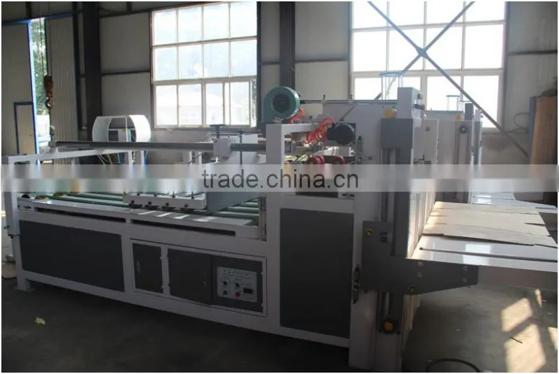 Semi-automatic carton box folder and gluer packing equipment