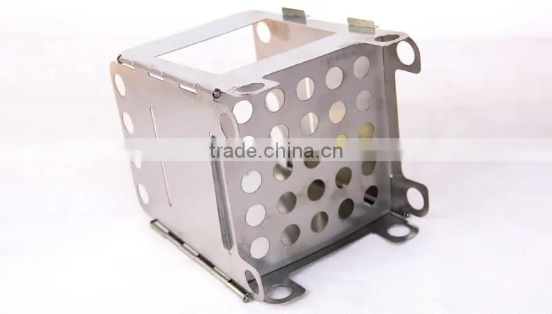 2016 hot sale new emergency portable foldable survival mini pocket wood burning credit card stove for survival kit