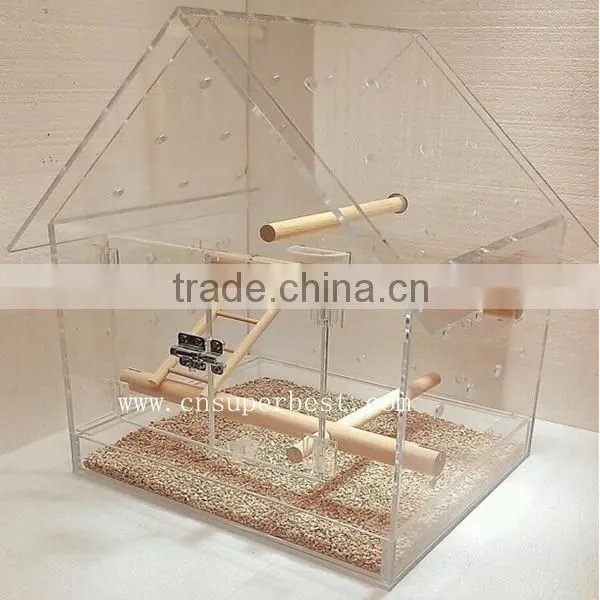 Clear acrylic bird house & feeder